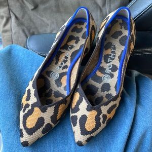 Leopard “the Point” Rothy’s flats size 7